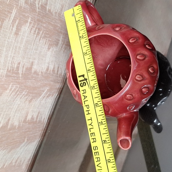 5 piece vintage strawberry design tea/coffee pitcher with sugar and creamer dish - Picture 13 of 15